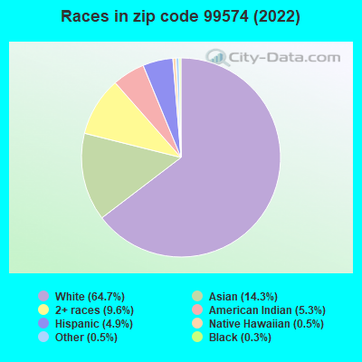 Races in zip code 99574 (2022)