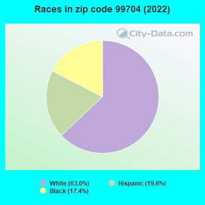Races in zip code 99704 (2022)