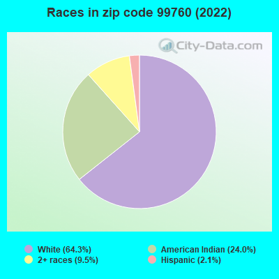 Races in zip code 99760 (2022)