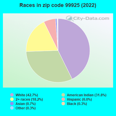 Races in zip code 99925 (2022)
