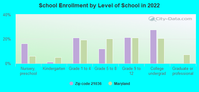 School Enrollment by Level of School in 2022