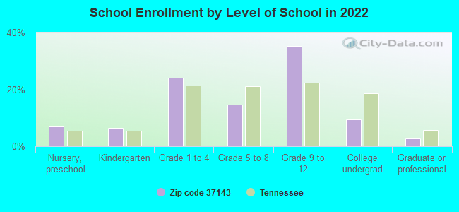 School Enrollment by Level of School in 2022