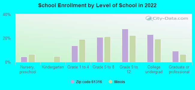 School Enrollment by Level of School in 2022