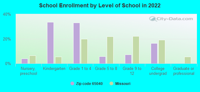 School Enrollment by Level of School in 2022