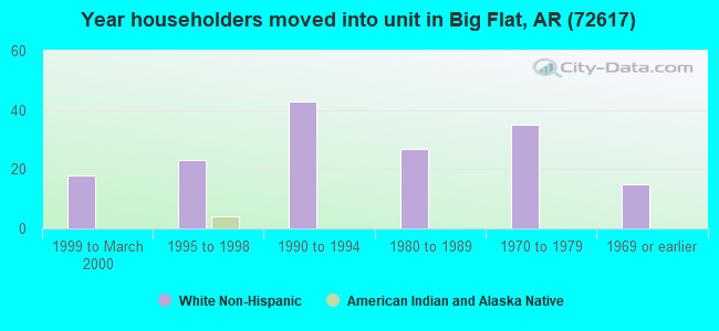 Year householders moved into unit in Big Flat, AR (72617) 