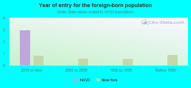 Year of entry for the foreign-born population