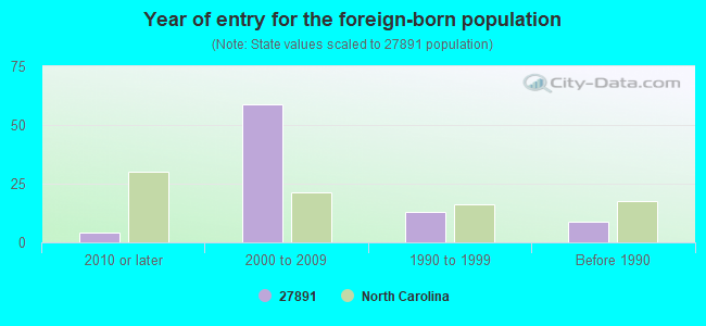 Year of entry for the foreign-born population