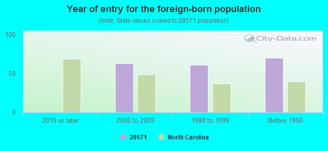 Year of entry for the foreign-born population