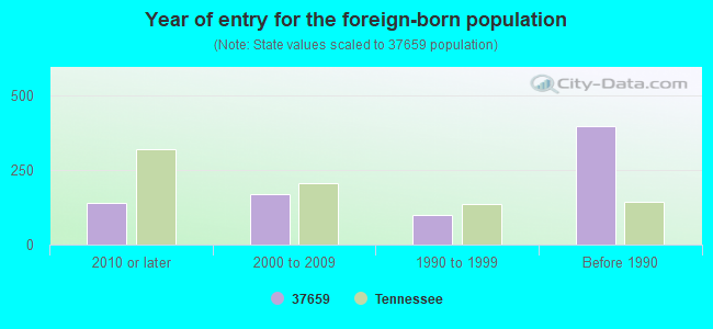 Year of entry for the foreign-born population