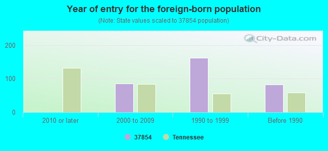 Year of entry for the foreign-born population