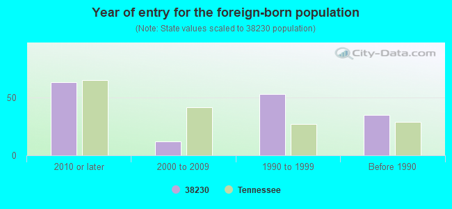 Year of entry for the foreign-born population