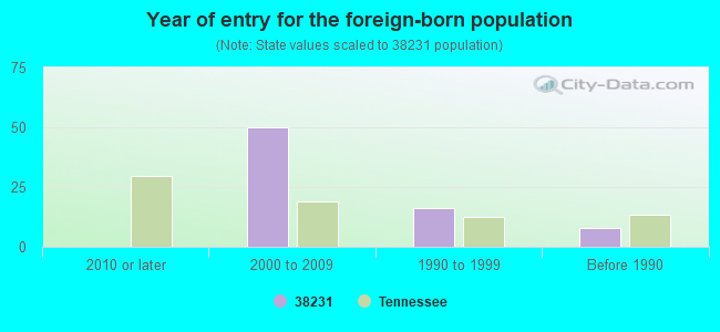 Year of entry for the foreign-born population