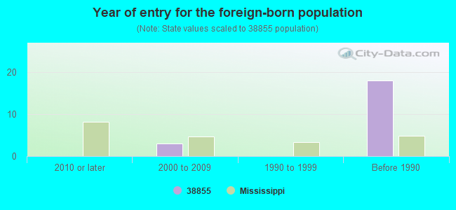 Year of entry for the foreign-born population