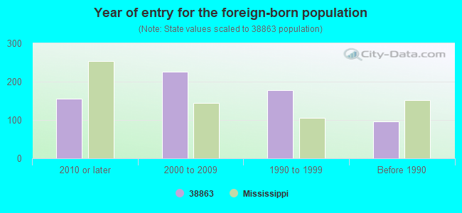 Year of entry for the foreign-born population