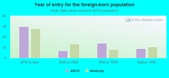 Year of entry for the foreign-born population