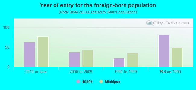 Year of entry for the foreign-born population