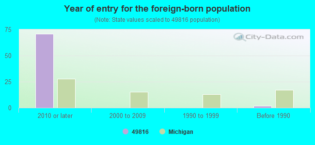 Year of entry for the foreign-born population