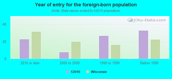 Year of entry for the foreign-born population