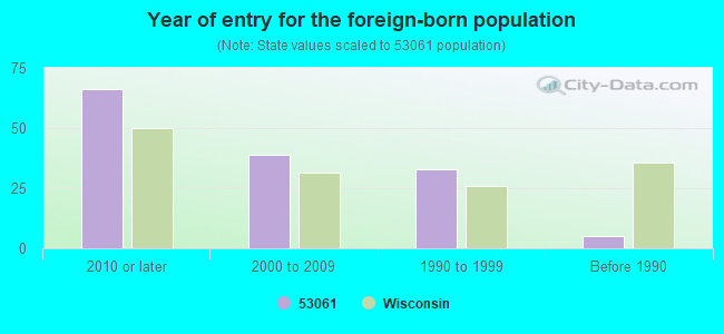 Year of entry for the foreign-born population