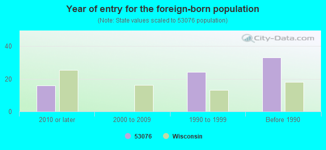 Year of entry for the foreign-born population