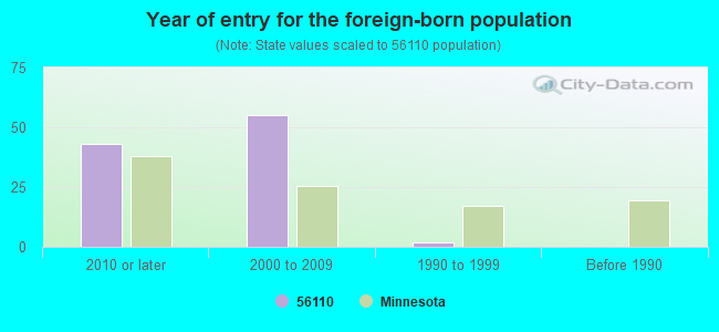 Year of entry for the foreign-born population