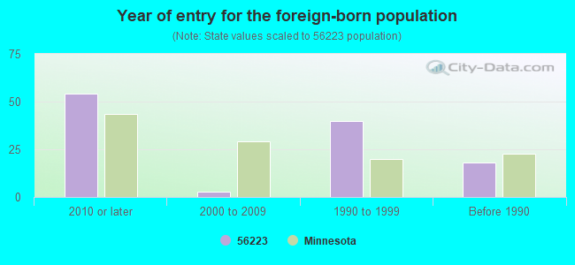 Year of entry for the foreign-born population