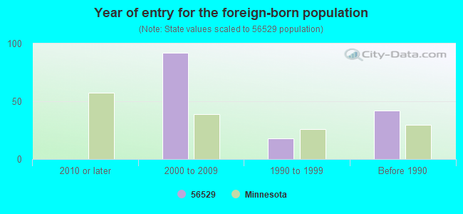 Year of entry for the foreign-born population