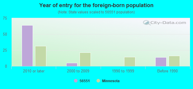 Year of entry for the foreign-born population