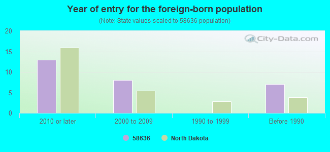 Year of entry for the foreign-born population