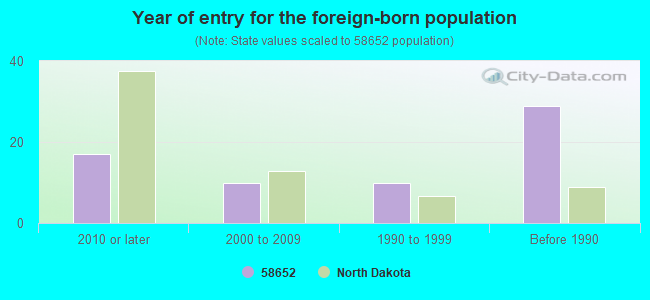 Year of entry for the foreign-born population