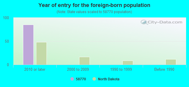 Year of entry for the foreign-born population