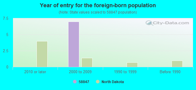 Year of entry for the foreign-born population