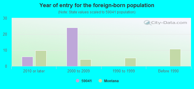 Year of entry for the foreign-born population