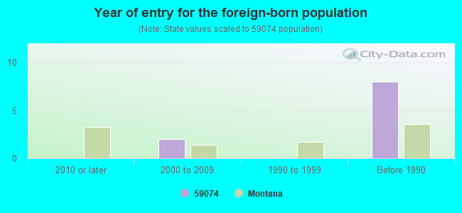 Year of entry for the foreign-born population