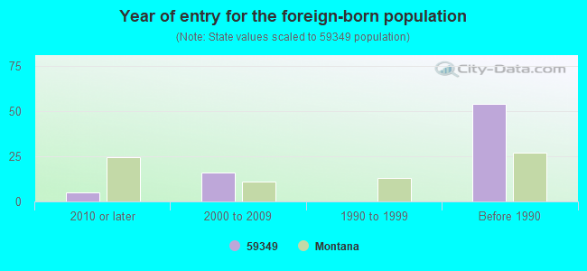 Year of entry for the foreign-born population