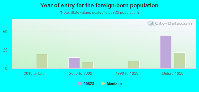 Year of entry for the foreign-born population