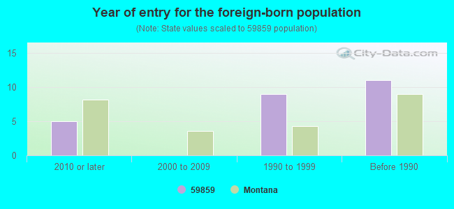 Year of entry for the foreign-born population