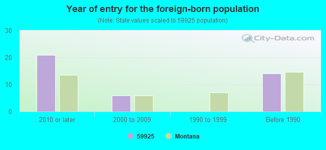 Year of entry for the foreign-born population