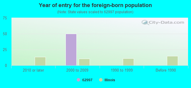 Year of entry for the foreign-born population