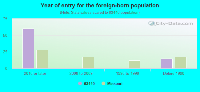 Year of entry for the foreign-born population