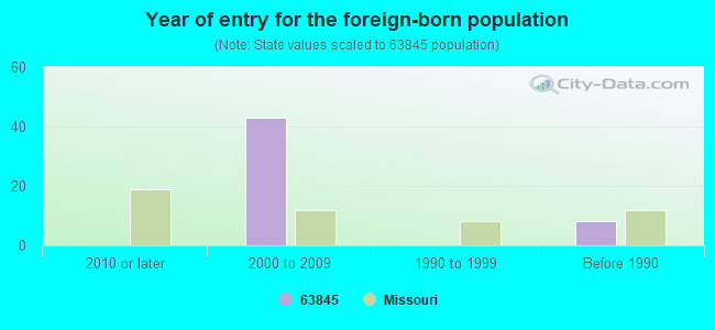 Year of entry for the foreign-born population