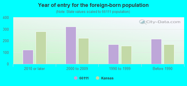 Year of entry for the foreign-born population