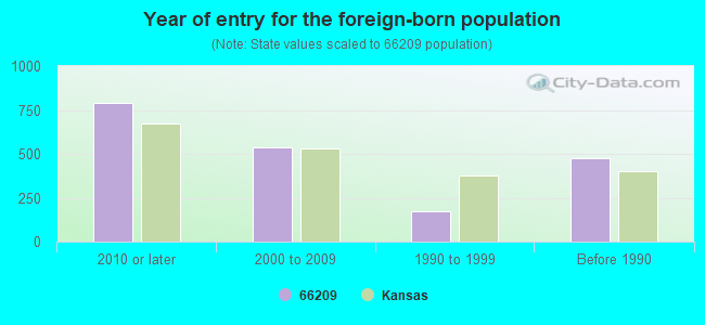 Year of entry for the foreign-born population