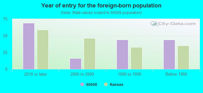 Year of entry for the foreign-born population