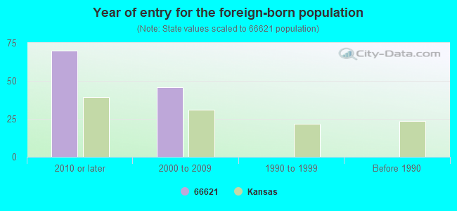 Year of entry for the foreign-born population