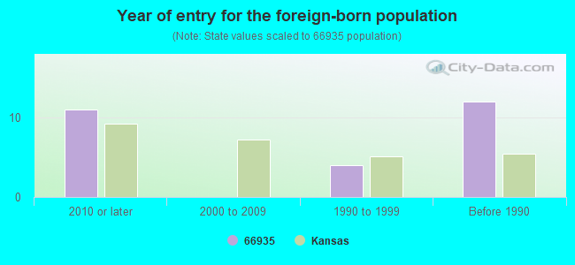 Year of entry for the foreign-born population