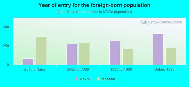 Year of entry for the foreign-born population