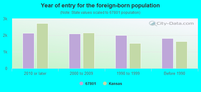 Year of entry for the foreign-born population