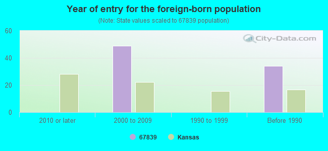 Year of entry for the foreign-born population