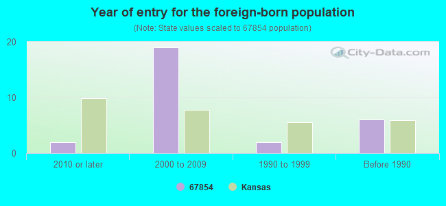 Year of entry for the foreign-born population